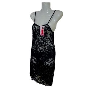 Black teddy nightgown set